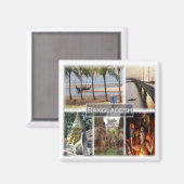 zBD007 BANGLADESH、アジア、冷蔵庫 マグネット (正面/裏面)