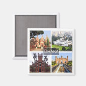 zBD008 DHAKA，バングラデシュ，アジア，冷蔵庫 マグネット (正面/裏面)