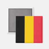 zBE001ベルギー国旗 – 冷蔵庫 マグネット (正面/裏面)
