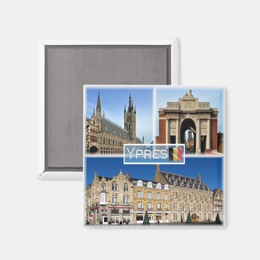 zBE004 YPRES - LAKENHAL Flanders Fields Museum マグネット (正面/裏面)