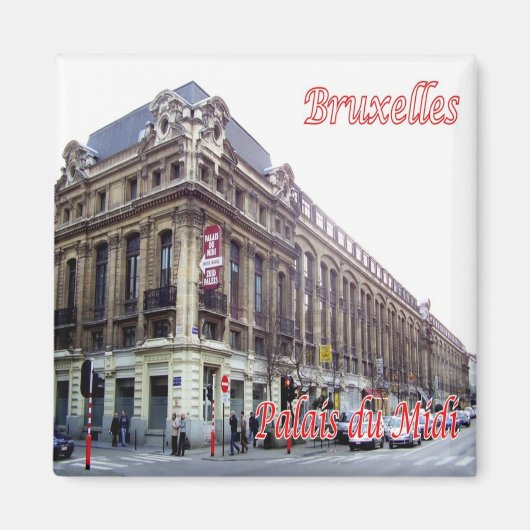 zBE019 BRUSSELS BRUXELLESパレデュミディ冷蔵庫 マグネット (正面)