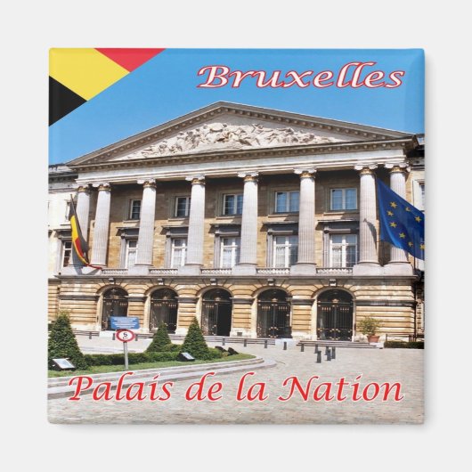 zBE020 BRUSSELS BRUXELLES Palace of the Nation, マグネット (正面)