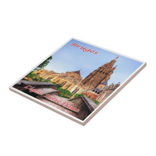 zBE038 BRUGES The Notre Dame，ベルギー， タイル (側面)