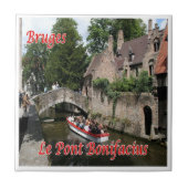 zBE041 BRUGES Boniface Bridge(ベルギー) タイル (正面)