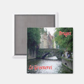 zBE047 BRUGES The Groenerei Belgium -冷蔵庫 マグネット (正面/裏面)