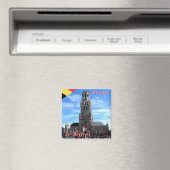 zBE048 BRUGES The Belfry – ベルギー – 冷蔵庫 マグネット (インサイチュ (食洗機))