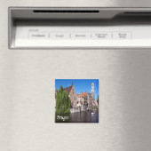 zBE052 BRUGES運河，ベルギー，冷蔵庫 マグネット (インサイチュ (食洗機))