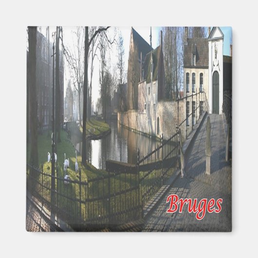 zBE053 BRUGES Beginenhof,ベルギー,冷蔵庫 マグネット (正面)