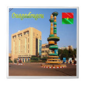 zBF007 OUAGADOUGOU, Cinema Square,アフリカ, タイル (正面)