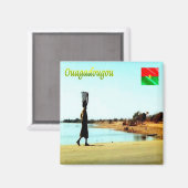 zBF008 OUAGADOUGOU, Burkina Faso,冷蔵庫 マグネット (正面/裏面)