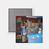 zBF014 BURKINA FASO，ブルキナベショップ，アフリカ，冷蔵庫 マグネット (正面/裏面)