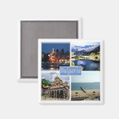 zBG004ブルガリア、冷蔵庫 マグネット (正面/裏面)