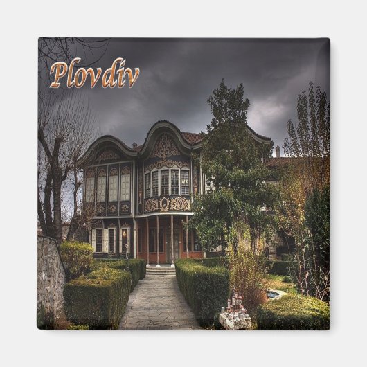 zBG012 PLOVDIVブルガリア、冷蔵庫 マグネット (正面)