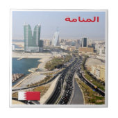 zBH008 MANAMA, Road & Towers, Bahrain Asia, タイル (正面)