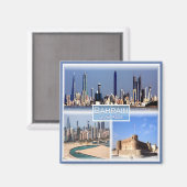 zBH012 BAHRAIN, Manama, Arad Fort，アジア，冷蔵庫 マグネット (正面/裏面)