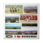 zBI003 BURUNDI I LOVE,モザイク,アフリカ, タイル (正面)