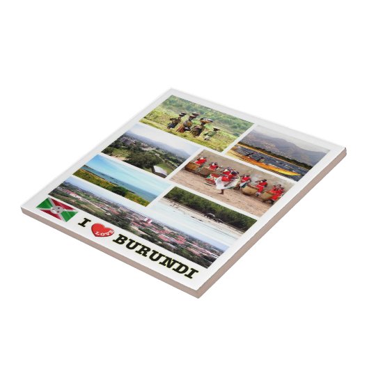 zBI003 BURUNDI I LOVE,モザイク,アフリカ, タイル (側面)