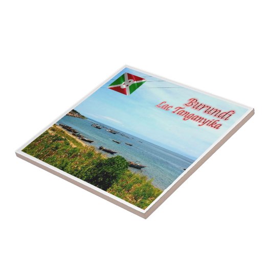 zBI008 LAKE TANGANYKA, BURUNDI,アフリカ, タイル (側面)