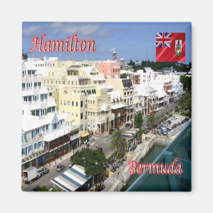 zBM004 HAMILTON、フロント通り、バミューダ、冷蔵庫 マグネット