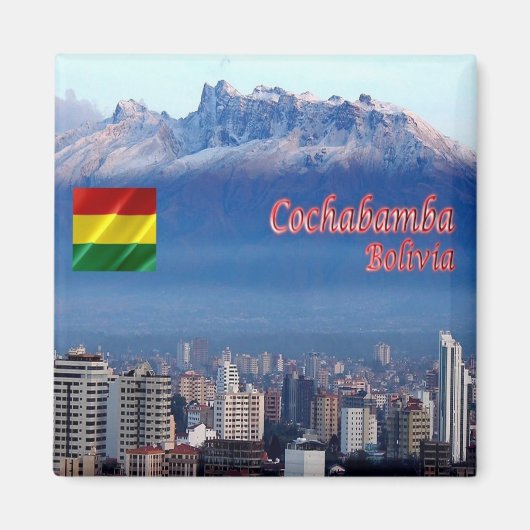 zBO018 COHABAMBA,Cordillera Tunari,ボリビア,冷蔵庫 マグネット (正面)