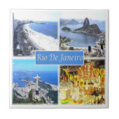 zBR006 RIO DE JANEIRO，モザイク，ブラジル， タイル (正面)