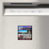 zBR011 SAO PAULO I Love，モザイク，冷蔵庫 マグネット (インサイチュ (食洗機))