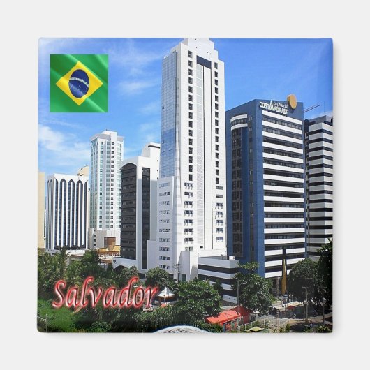 zBR015 SALVADOR,ブラジル,スカイクラペーズ,冷蔵庫 マグネット (正面)