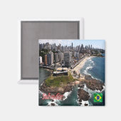 zBR018 SALVADOR，ブラジル，空中表示，冷蔵庫 マグネット (正面/裏面)