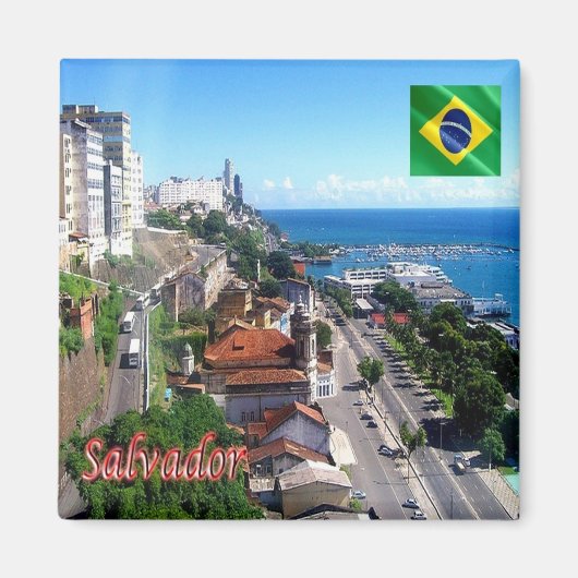 zBR020 SALVADOR,ブラジル,バイア,冷蔵庫 マグネット (正面)