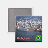 zBR024 RIO DE JANEIRO, Aerial View，ブラジル，冷蔵庫 マグネット (正面/裏面)