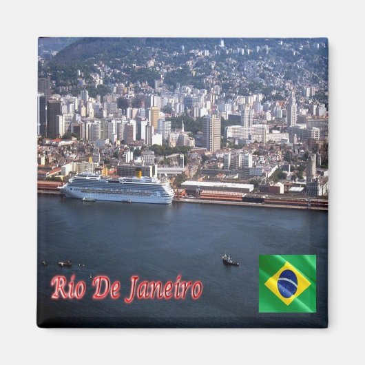 zBR024 RIO DE JANEIRO, Aerial View，ブラジル，冷蔵庫 マグネット (正面)