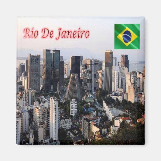 zBR026 RIO DE JANEIRO、ブラジル、冷蔵庫 マグネット (正面)