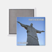 zBR039 RIO DE JANEIRO, Christ the Redeemer,冷蔵庫 マグネット (正面/裏面)