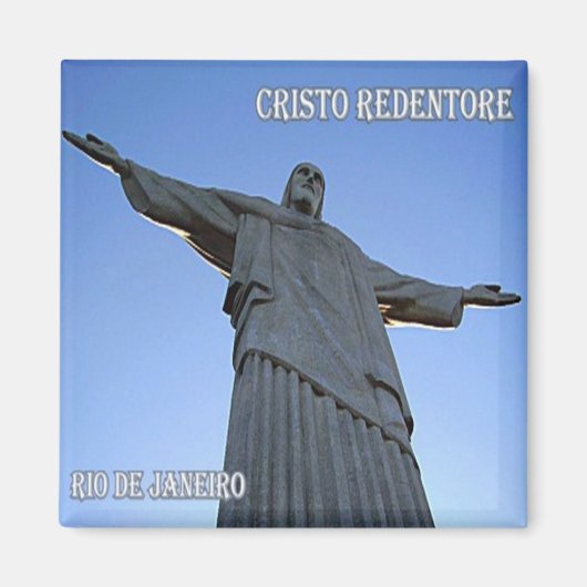 zBR039 RIO DE JANEIRO, Christ the Redeemer,冷蔵庫 マグネット (正面)