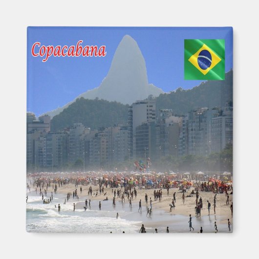 zBR040 COPACABANA, Rio de Janeiro,ブラジル,冷蔵庫 マグネット (正面)