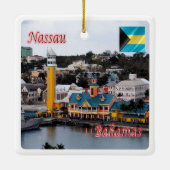 zBS009 NASSAU,クルーズ船ターミナル,バハマ, セラミックオーナメント (裏面)