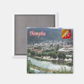 zBT008 THIMPHU，ブータン，アジア，冷蔵庫 マグネット (正面/裏面)