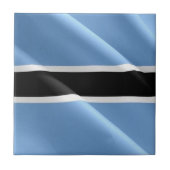 zBW002ボツワナ国旗、アフリカ， タイル (正面)