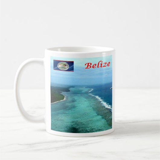 zBZ005 BELIZE Barrier Reef,アメリカ, コーヒーマグカップ (左)