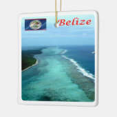zBZ005 BELIZE Barrier Reef，アメリカ， セラミックオーナメント (左)