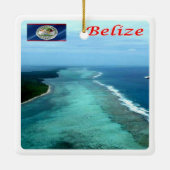 zBZ005 BELIZE Barrier Reef，アメリカ， セラミックオーナメント (裏面)