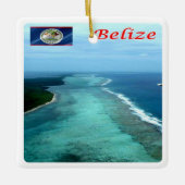 zBZ005 BELIZE Barrier Reef，アメリカ， セラミックオーナメント (正面)