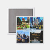 zCA006 CALGARY, Mosaic, Alberta，カナダ，冷蔵庫 マグネット (正面/裏面)