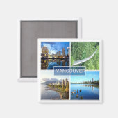 zCA008バンクーバーモザイク，カナダ，アメリカ，冷蔵庫 マグネット (正面/裏面)