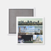 zCA010 MONTREAL，モザイク，カナダ，アメリカ，冷蔵庫 マグネット (正面/裏面)