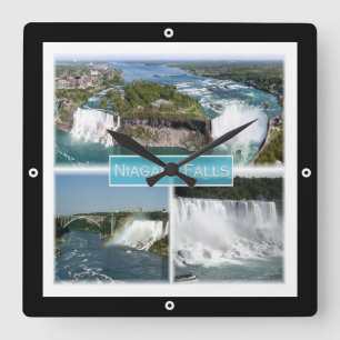 zCA012 NIAGARA滝ズfrom Rainbow bridge, スクエア壁時計