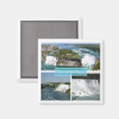 zCA012 NIAGARA滝from Rainbow bridge, 冷蔵庫 マグネット (正面/裏面)