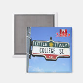zCA013 TORONTO,リトルイタリア信号,カナダ,冷蔵庫 マグネット (正面/裏面)