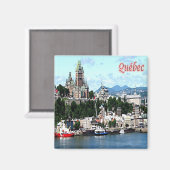 zCA017 QUEBEC City, Panorama，カナダ，冷蔵庫 マグネット (正面/裏面)