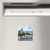 zCA017 QUEBEC City, Panorama，カナダ，冷蔵庫 マグネット (インサイチュ (食洗機))